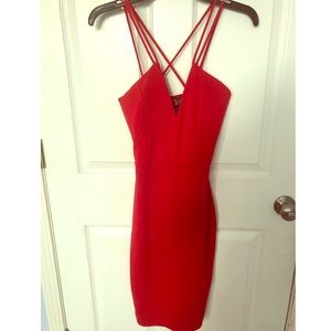 Red Midi Dress Sz Small